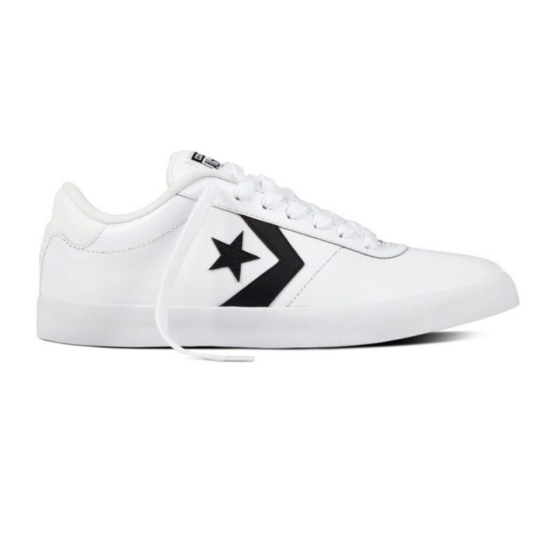 Converse รองเท้าผ้าใบผู้หญิง Point Star Leather Ox | White/White/Black ( 159796CWW )