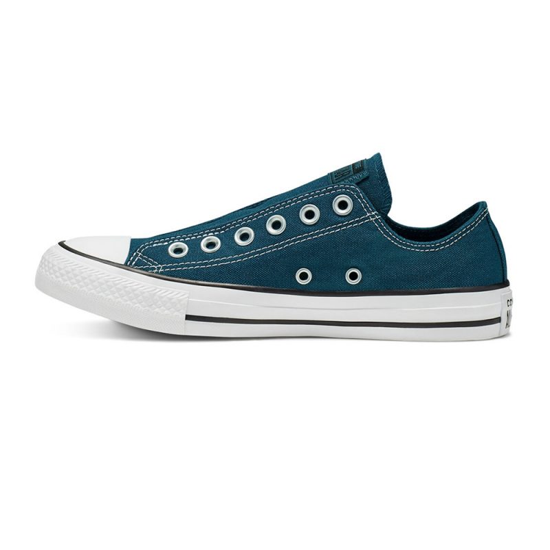 Converse รองเท้าผ้าใบ Chuck Taylor All Star Slip-On | Midnight Turq/Black/White ( 166146CH9GG ) - Image 3