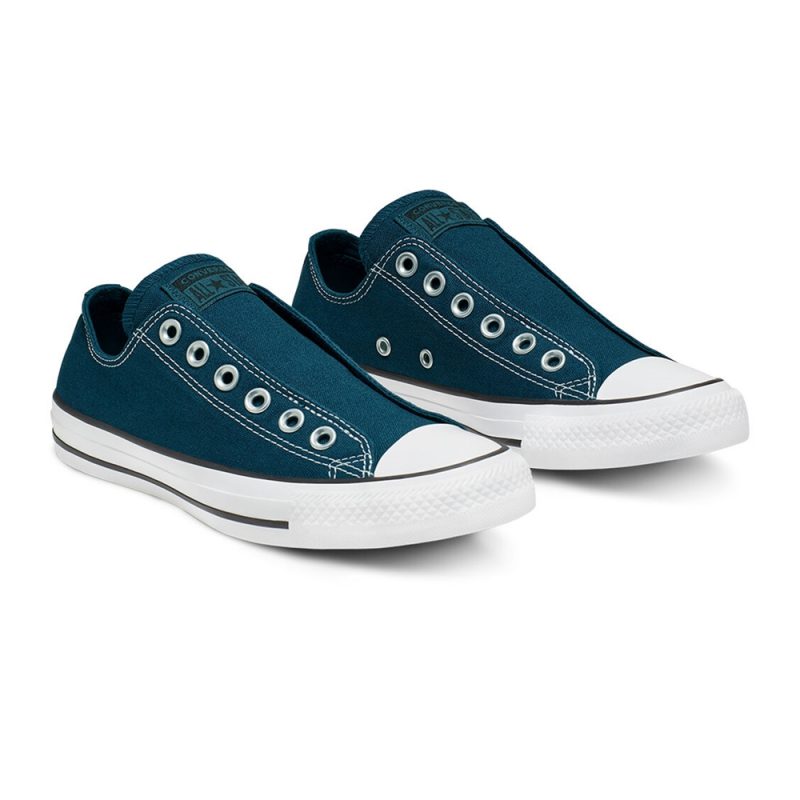 Converse รองเท้าผ้าใบ Chuck Taylor All Star Slip-On | Midnight Turq/Black/White ( 166146CH9GG ) - Image 5