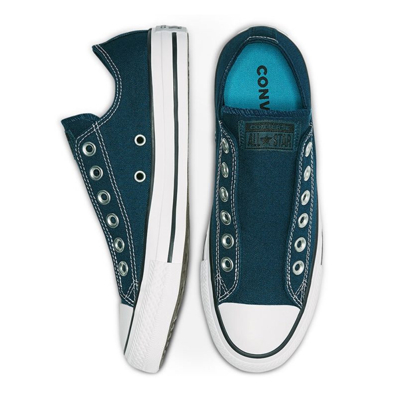 Converse รองเท้าผ้าใบ Chuck Taylor All Star Slip-On | Midnight Turq/Black/White ( 166146CH9GG ) - Image 6