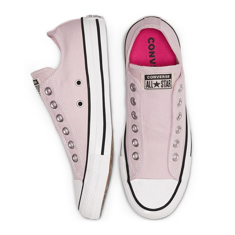 Converse รองเท้าผ้าใบ Chuck Taylor All Star Slip-On | Barely Rose/Black/White ( 166147CH9LP ) - Image 6