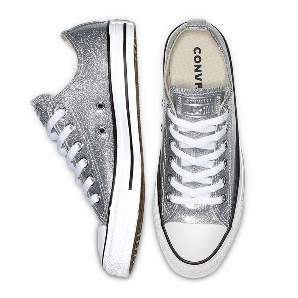 Converse Chuck Taylor Ox Sneakers In Silver Metallic Lyst, 59% OFF