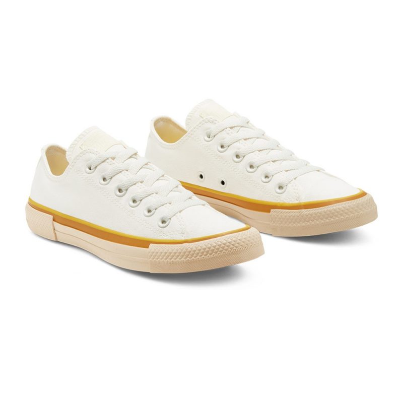 Converse รองเท้าผ้าใบผู้หญิง Chuck Taylor All Star Pop Color Ox | Egret/Speed Yellow/Farro ( 568806CF0ET ) - Image 5