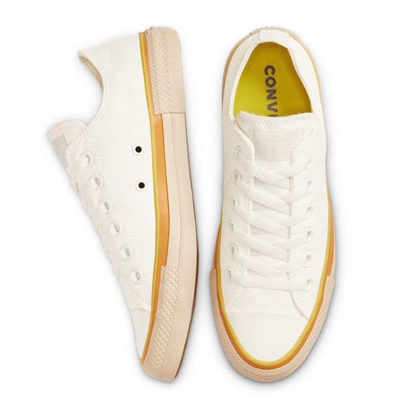 Converse รองเท้าผ้าใบผู้หญิง Chuck Taylor All Star Pop Color Ox | Egret/Speed Yellow/Farro ( 568806CF0ET ) - Image 6