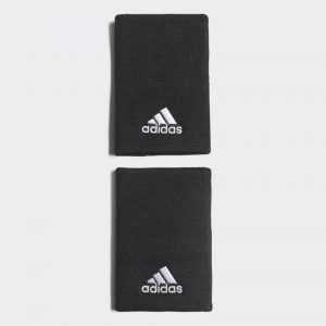 Adidas ปลอกรัดข้อมือเทนนิสแบบยาว Tennis Wristband Large | Black/White ( CF6278 )