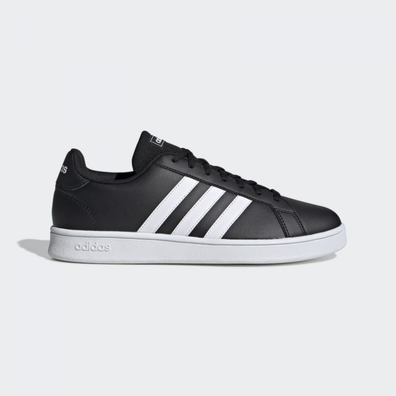 Adidas รองเท้าผ้าใบผู้ชาย Grand Court Base | Core Black/Cloud White/Cloud White ( EE7900 )