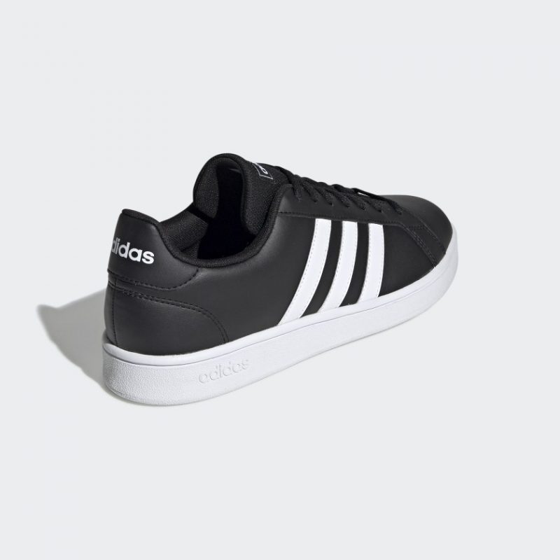 Adidas รองเท้าผ้าใบผู้ชาย Grand Court Base | Core Black/Cloud White/Cloud White ( EE7900 ) - Image 3
