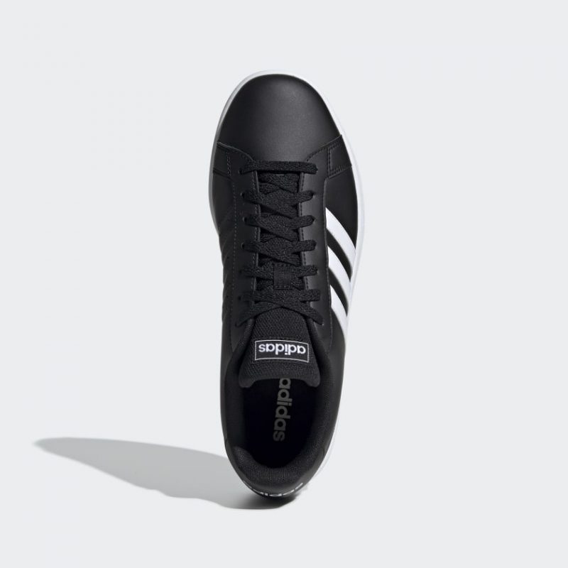Adidas รองเท้าผ้าใบผู้ชาย Grand Court Base | Core Black/Cloud White/Cloud White ( EE7900 ) - Image 5
