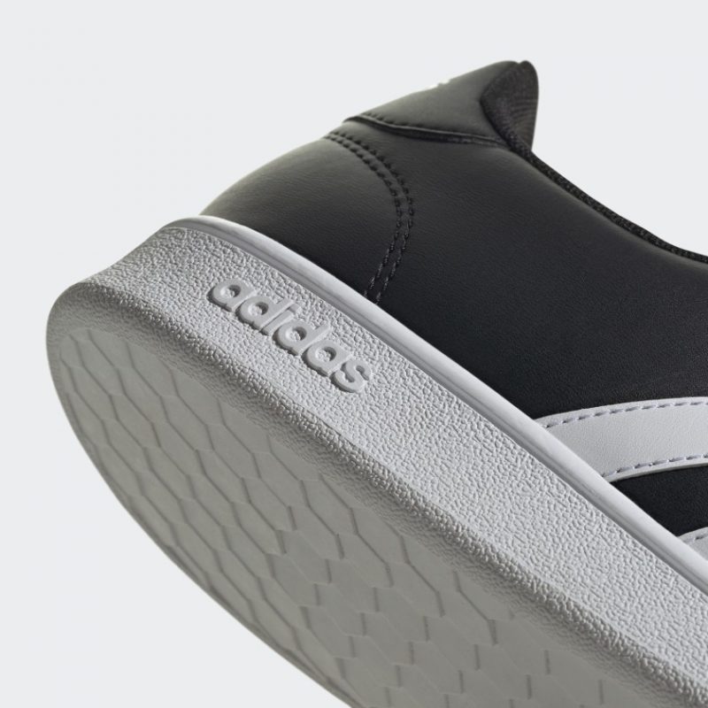 Adidas รองเท้าผ้าใบผู้ชาย Grand Court Base | Core Black/Cloud White/Cloud White ( EE7900 ) - Image 7