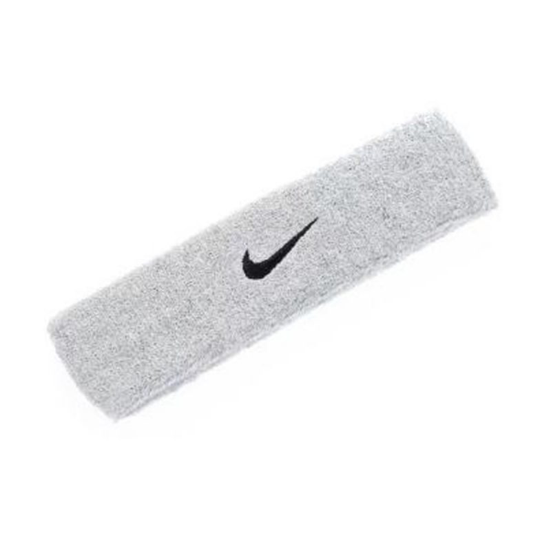 Nike แถบรัดศีรษะเทนนิส Swoosh Headband | Grey Heather/Black ( N.NN.07.051 ) - Image 2