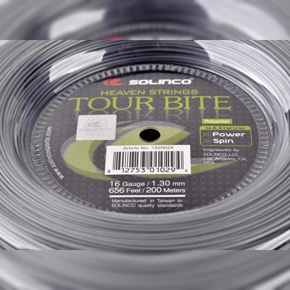 Solinco เอ็นไม้เทนนิส Tour Bite 16G/1.30mm Tennis String Reel