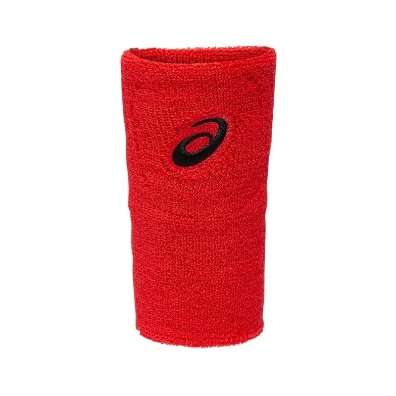 Asics ปลอกรัดข้อมือเทนนิสแบบยาว Wrist Band Wide | Red ( 3043A053-601 )