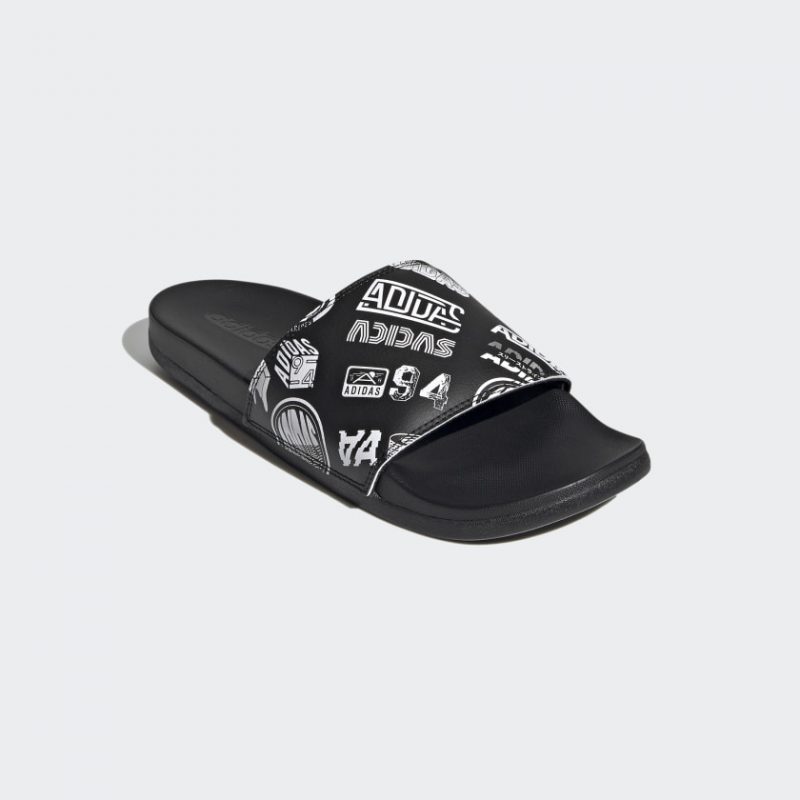 Adidas รองเท้าแตะ Adilette Comfort Slides | Core Black/Core Black/Cloud White ( FZ1750 ) - Image 2