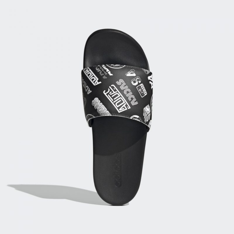 Adidas รองเท้าแตะ Adilette Comfort Slides | Core Black/Core Black/Cloud White ( FZ1750 ) - Image 5