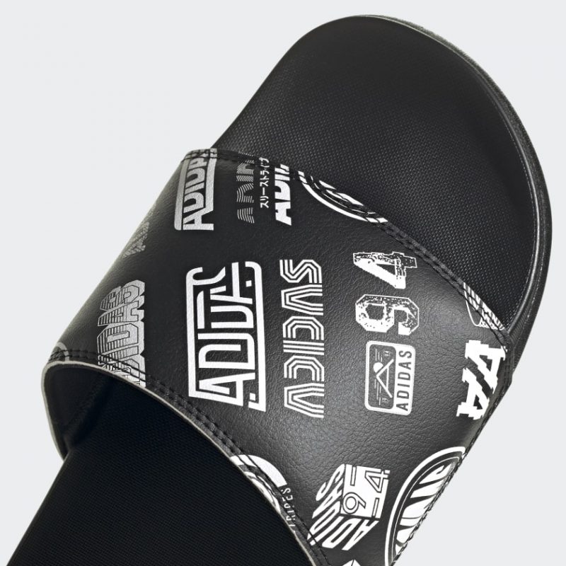 Adidas รองเท้าแตะ Adilette Comfort Slides | Core Black/Core Black/Cloud White ( FZ1750 ) - Image 7