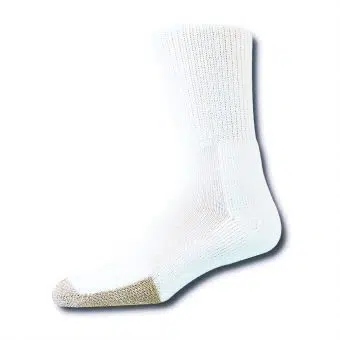 Thorlo ถุงเท้าเทนนิสแบบยาว Maximum Cushion Tennis Crew Socks | White ( TX9004 )