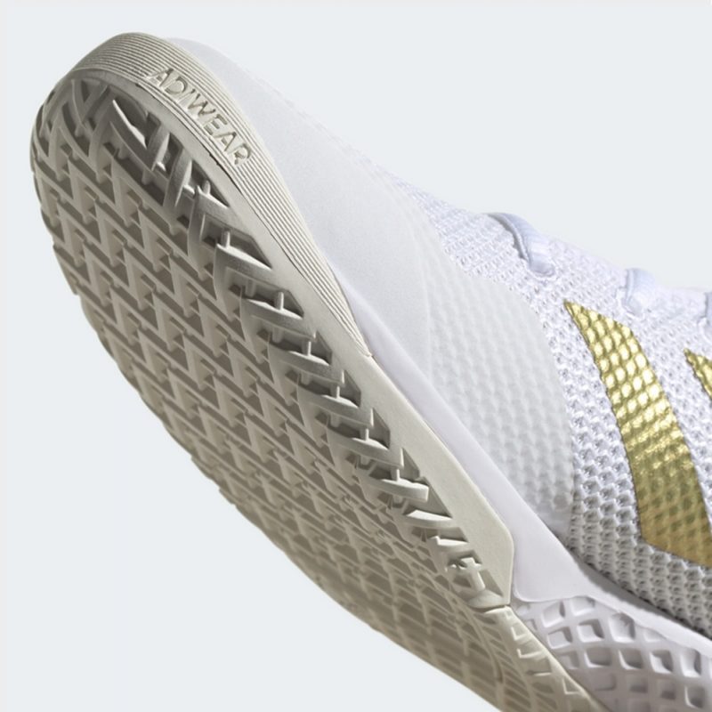 Adidas รองเท้าเทนนิสผู้หญิง Court Control | Cloud White/Gold Metallic/Solar Red ( H00942 ) - Image 8