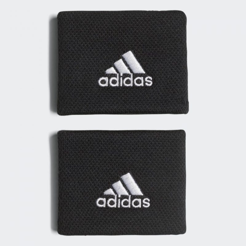 Adidas ปลอกรัดข้อมือเทนนิสแบบสั้น Tennis Wristband Small | Black/White ( CF6280 )