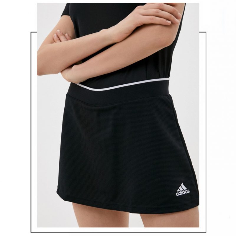 Adidas กระโปรงเทนนิสผู้หญิง Club Tennis Skirt | Black/White ( GL5480 ) - Image 11