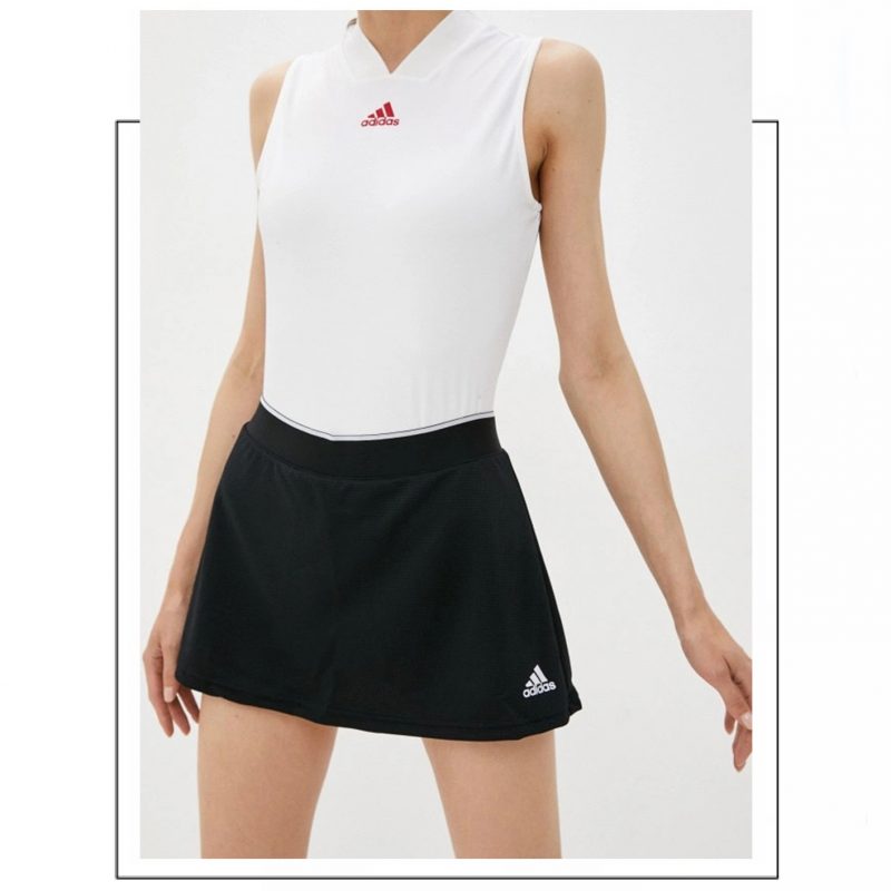 Adidas กระโปรงเทนนิสผู้หญิง Club Tennis Skirt | Black/White ( GL5480 ) - Image 7