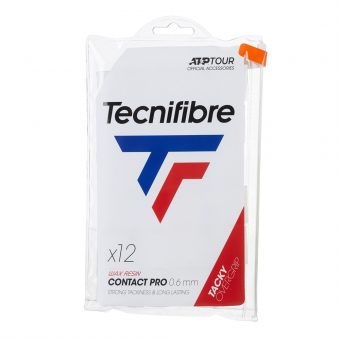Tecnifibre เทปพันด้าม/กริ๊ปพันด้าม ไม้เทนนิสไม้แบดมินตัน Contact Pro x12 Overgrips Tape Racket Tennis | White ( 52ATPCON12 )