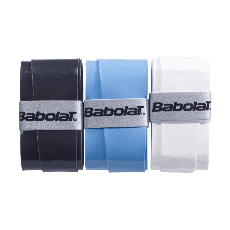 Babolat เทปพันด้าม/กริ๊ปพันด้าม ไม้เทนนิสไม้แบดมินตัน My Overgrip x3 Grip Tape Racket Tennis | White/Black/Blue ( 653045 ) - Image 7