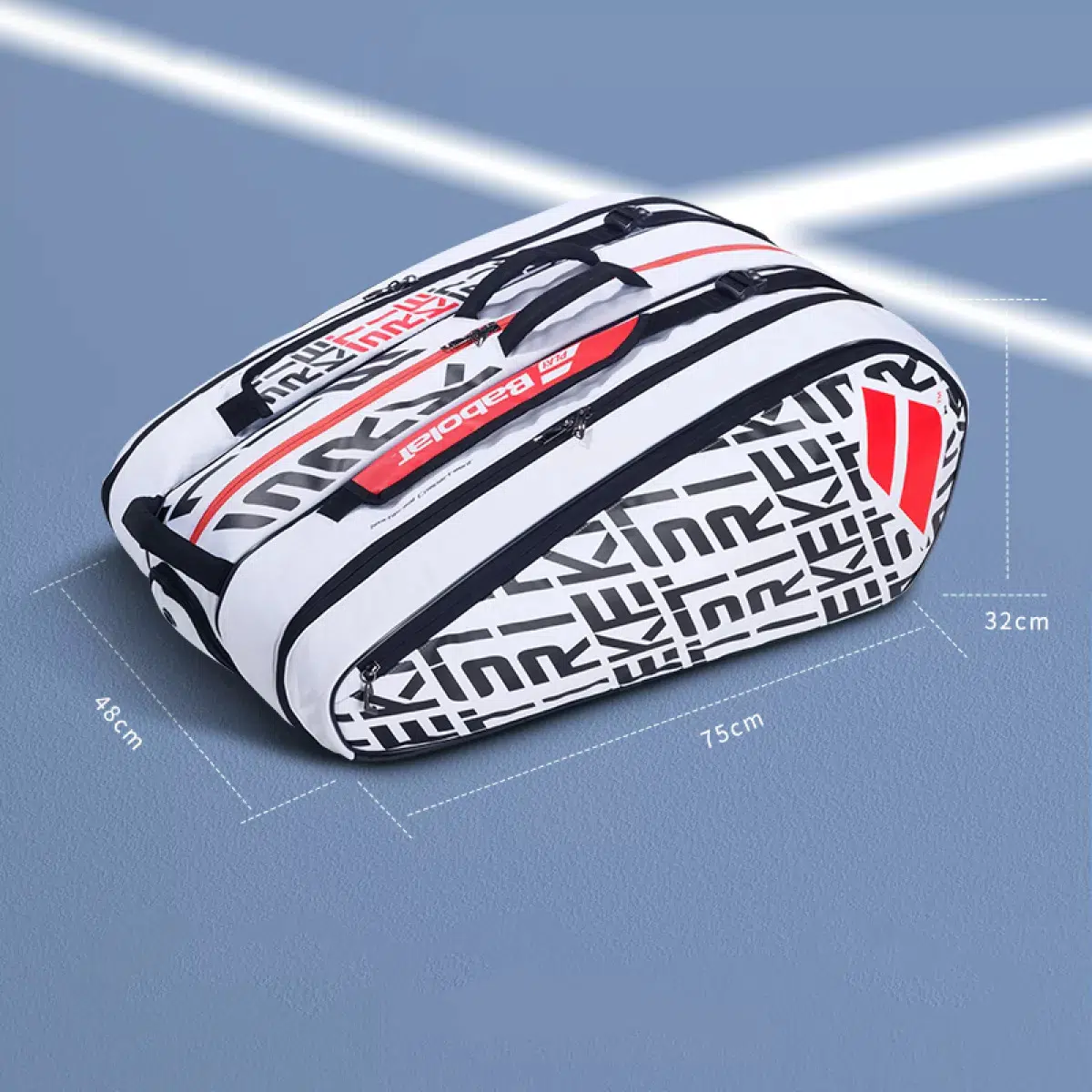 Babolat กระเป๋าเทนนิส RH12 Pure Strike Tennis Bag | White/Red ( 751201 ) - Image 36