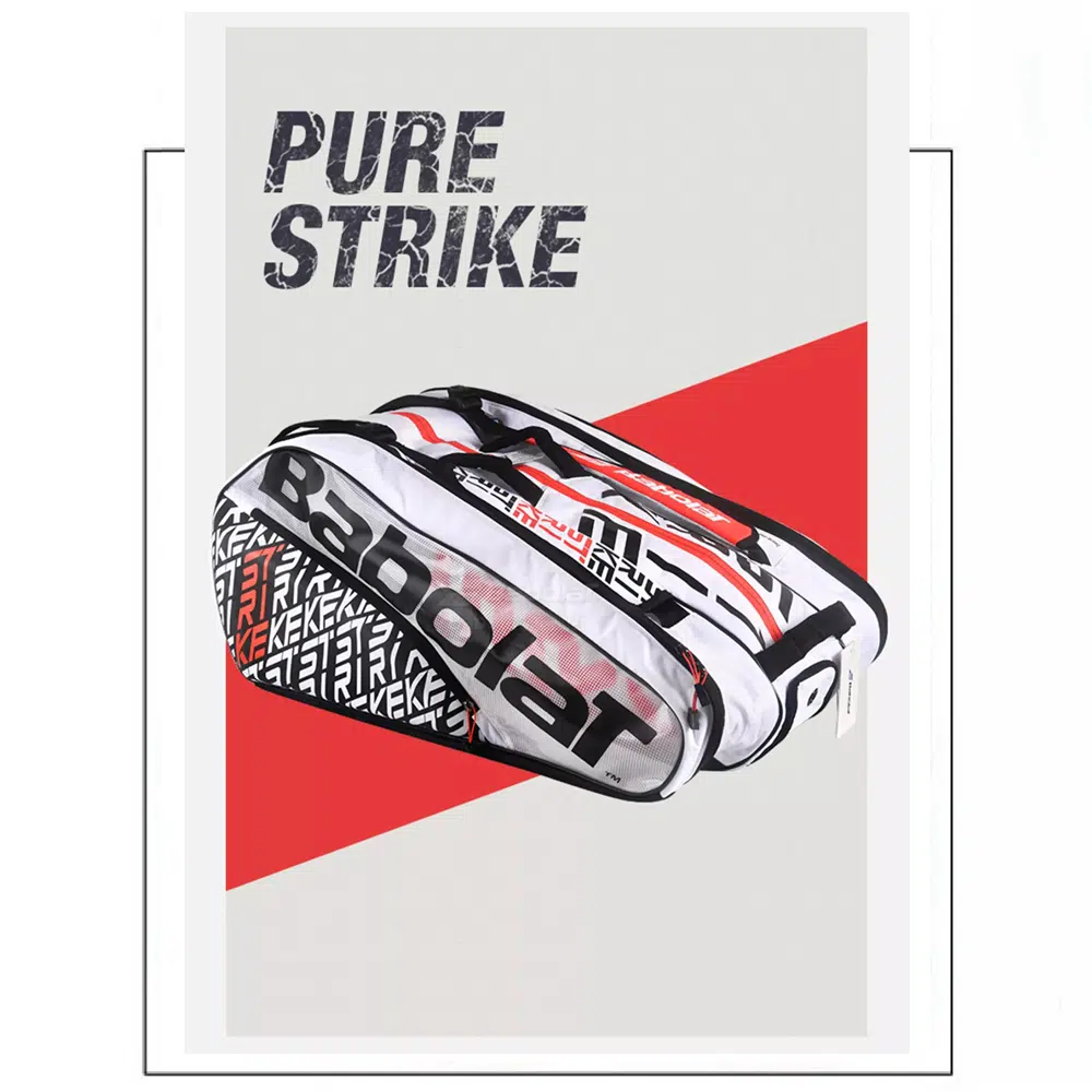 Babolat กระเป๋าเทนนิส RH12 Pure Strike Tennis Bag | White/Red ( 751201 ) - Image 38