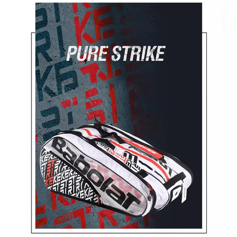 Babolat กระเป๋าเทนนิส RH12 Pure Strike Tennis Bag | White/Red ( 751201 ) - Image 39