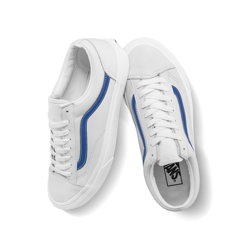 Vans รองเท้าผ้าใบ Style 36 Leather Pop | Blue/True White ( VN0A54F6A6C ) - Image 7