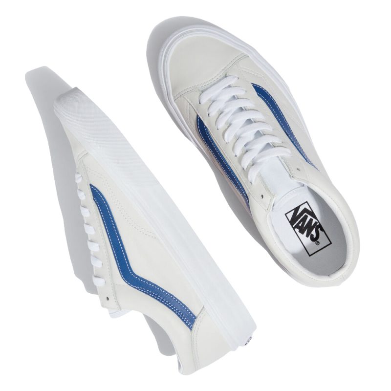 Vans รองเท้าผ้าใบ Style 36 Leather Pop | Blue/True White ( VN0A54F6A6C ) - Image 9