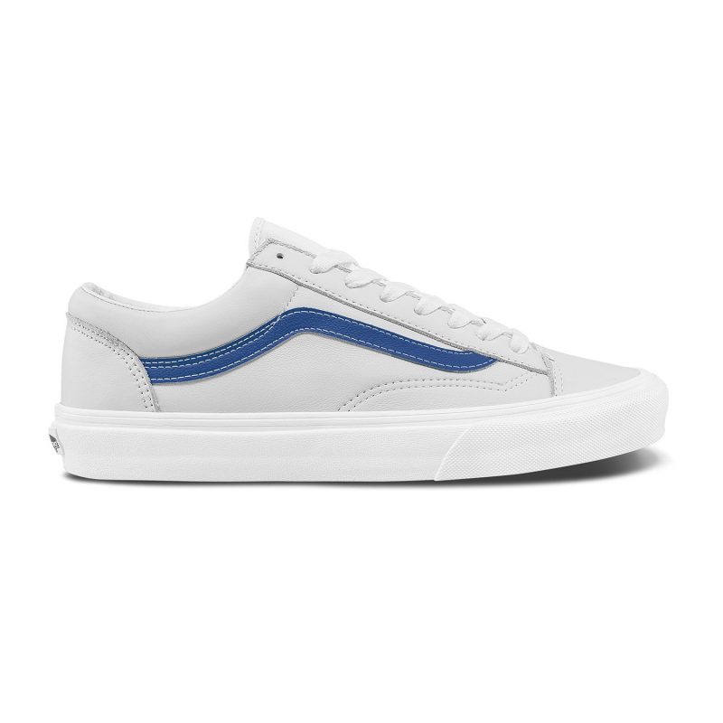 Vans รองเท้าผ้าใบ Style 36 Leather Pop | Blue/True White ( VN0A54F6A6C )