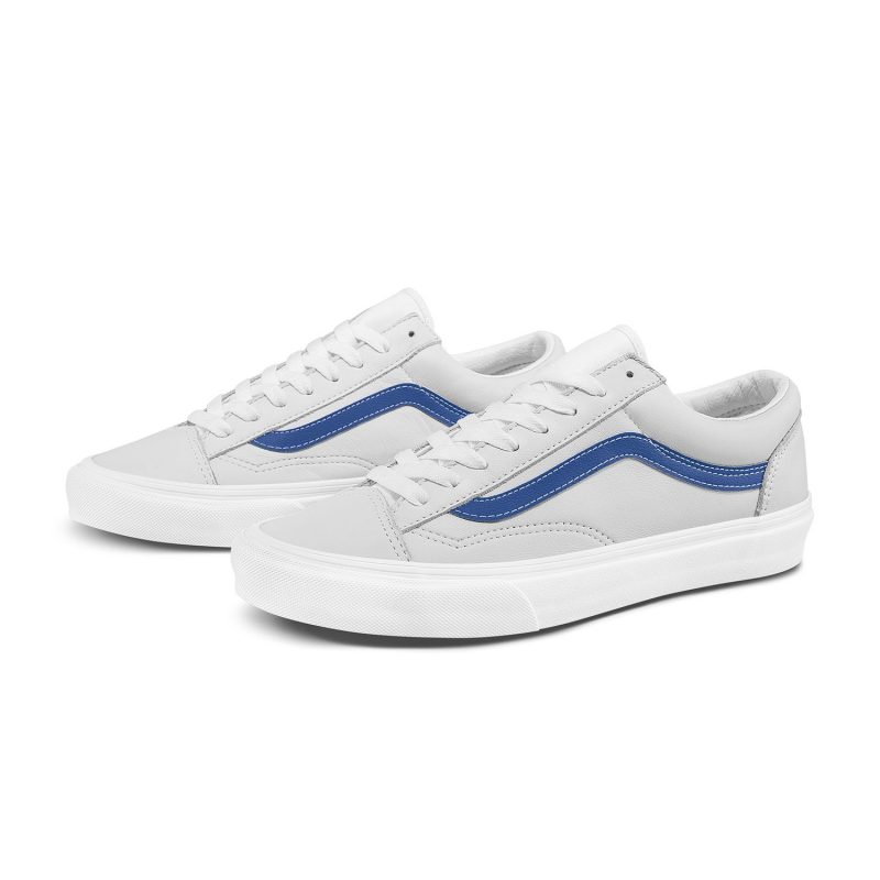 Vans รองเท้าผ้าใบ Style 36 Leather Pop | Blue/True White ( VN0A54F6A6C ) - Image 5