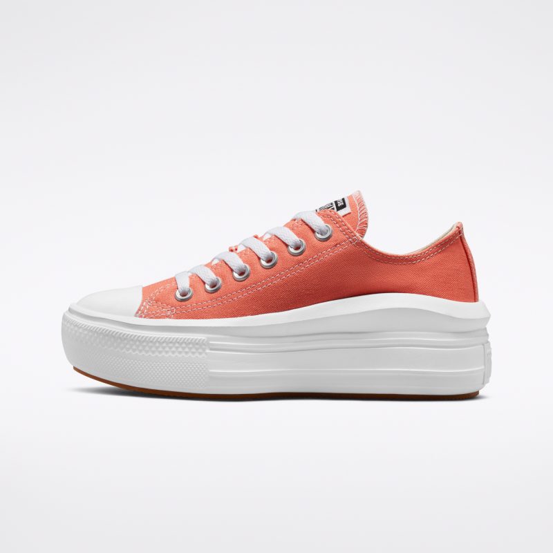 Converse รองเท้าผ้าใบผู้หญิง Chuck Taylor All Star Move Ox | Bright Madder/White/White ( 572723CS2ORXX ) - Image 3