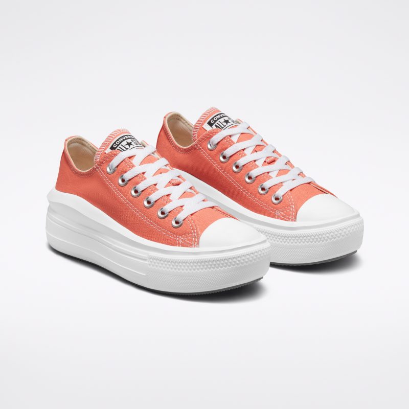 Converse รองเท้าผ้าใบผู้หญิง Chuck Taylor All Star Move Ox | Bright Madder/White/White ( 572723CS2ORXX ) - Image 5