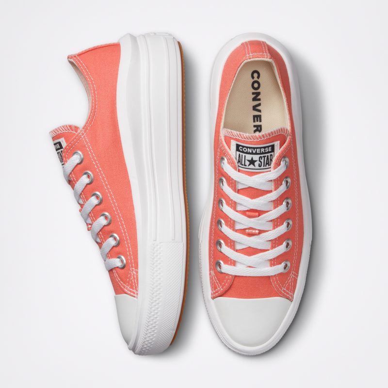 Converse รองเท้าผ้าใบผู้หญิง Chuck Taylor All Star Move Ox | Bright Madder/White/White ( 572723CS2ORXX ) - Image 6