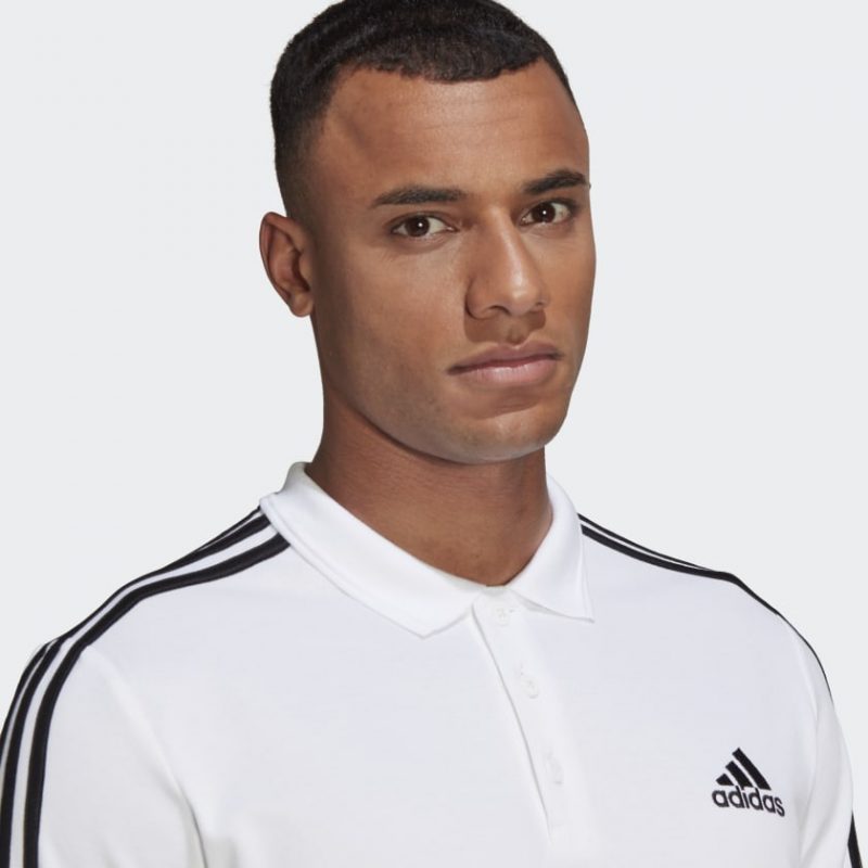 Adidas เสื้อ AEROREADY Essentials Piqué Embroidered Small Logo 3-Stripes Polo Shirt ( GK9138 ) - Image 5