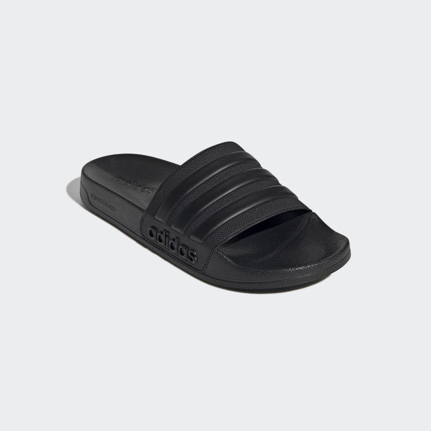 Adidas รองเท้าแตะ Adilette Shower Slides | Core Black/Core Black/Core Black ( GZ1013 ) - Image 2