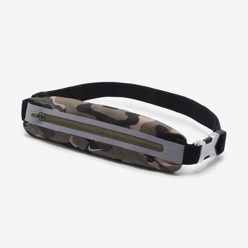 Nike กระเป๋าคาดเอววิ่ง Slim Waistpack 2.0 Printed | Medium Olive/Black/Silver ( N.000.3591.907 ) - Image 2