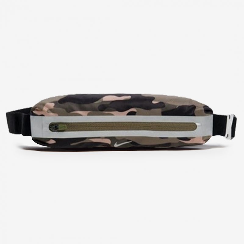 Nike กระเป๋าคาดเอววิ่ง Slim Waistpack 2.0 Printed | Medium Olive/Black/Silver ( N.000.3591.907 )