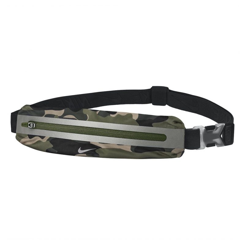 Nike กระเป๋าคาดเอววิ่ง Slim Waistpack 2.0 Printed | Medium Olive/Black/Silver ( N.000.3591.907 ) - Image 5