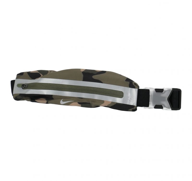 Nike กระเป๋าคาดเอววิ่ง Slim Waistpack 2.0 Printed | Medium Olive/Black/Silver ( N.000.3591.907 ) - Image 7
