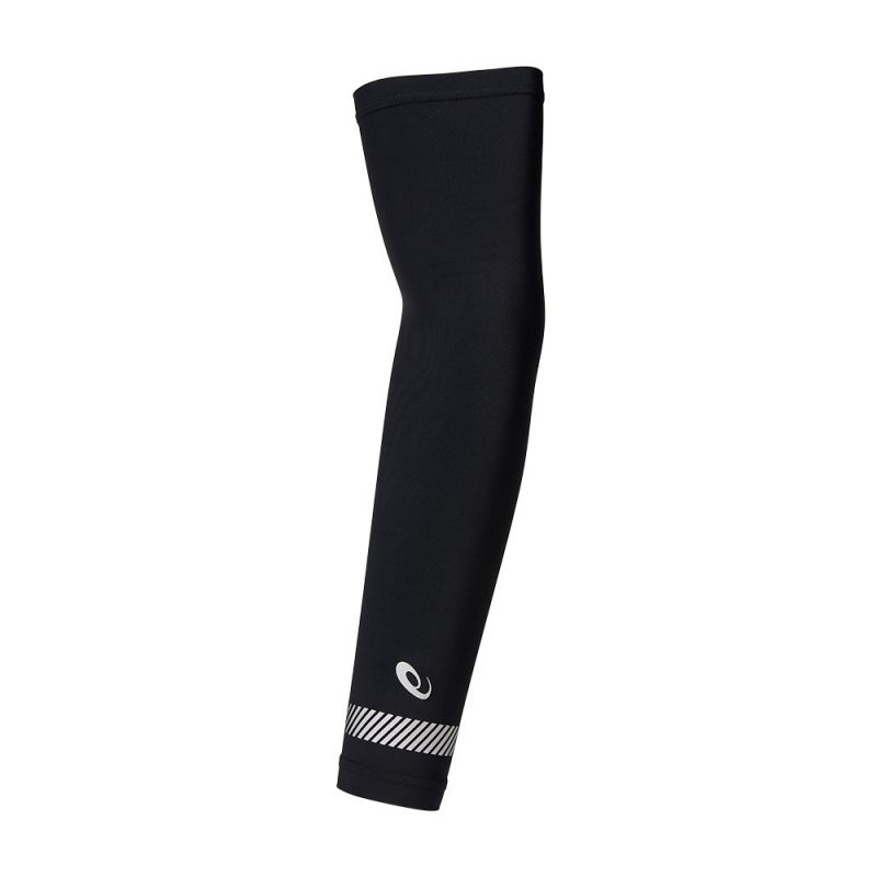 Asics ปลอกแขน Arm Sleeves | Black/Pure Silver ( 3013A618-001 )