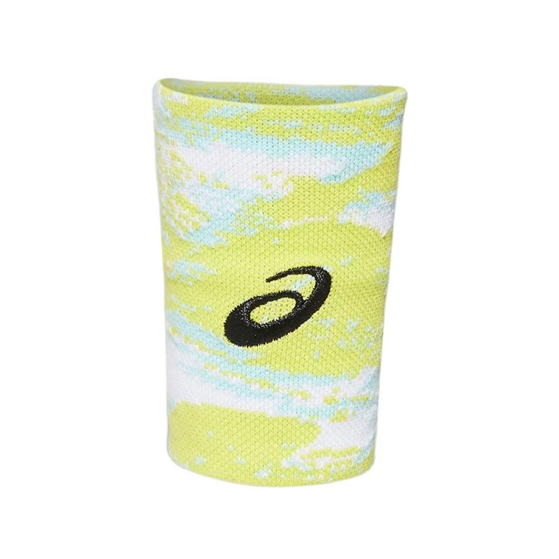 Asics ปลอกรัดข้อมือเทนนิสแบบยาว Graphic Wrist Band | Sour Yuzu ( 3043A060-751 )