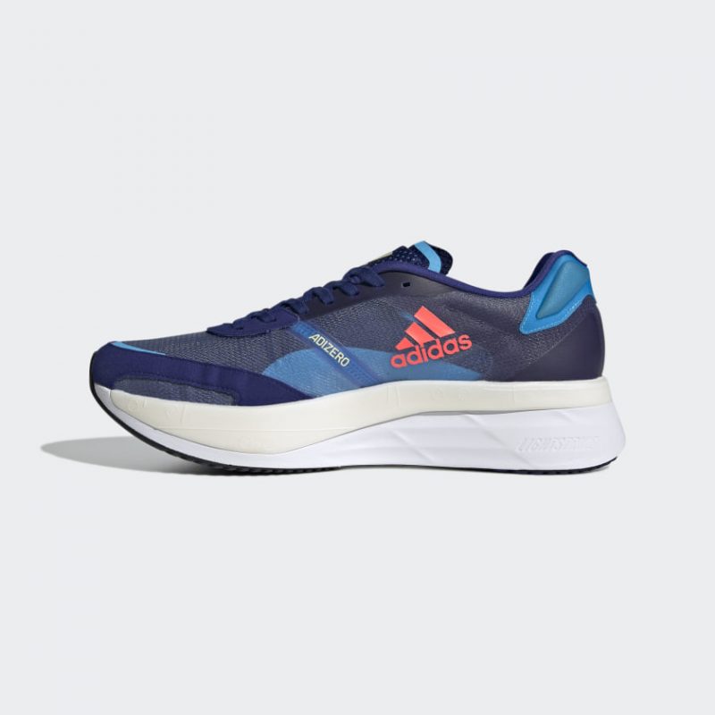 adidas รองเท้าวิ่งผู้ชาย Adizero Boston 10 | Legacy Indigo/Turbo/Sky Rush ( GY0926 ) - Image 4