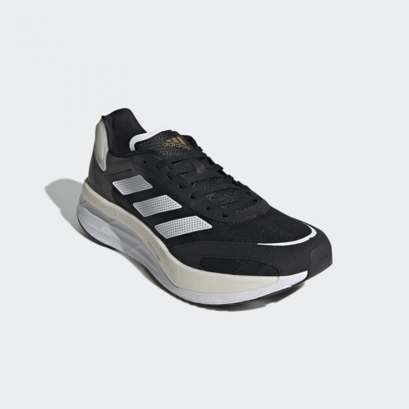 adidas รองเท้าวิ่งผู้ชาย Adizero Boston 10 | Core Black/Cloud White/Gold Metallic ( H67513 ) - Image 2