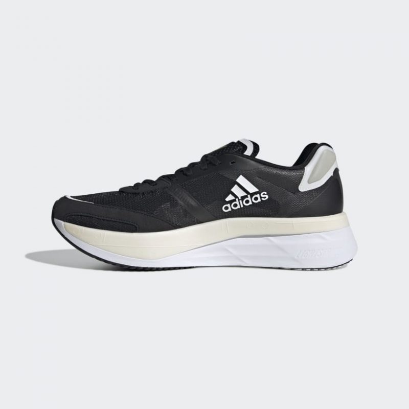 adidas รองเท้าวิ่งผู้ชาย Adizero Boston 10 | Core Black/Cloud White/Gold Metallic ( H67513 ) - Image 4