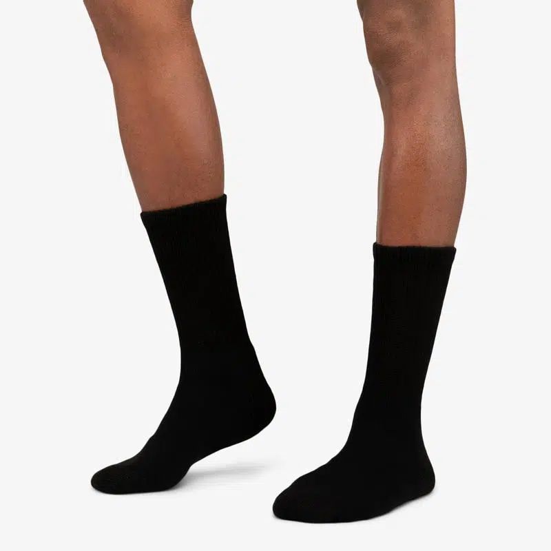 Thorlo ถุงเท้าเทนนิสแบบยาว Maximum Cushion Tennis Crew Socks | Black ( TX13552 ) - Image 7