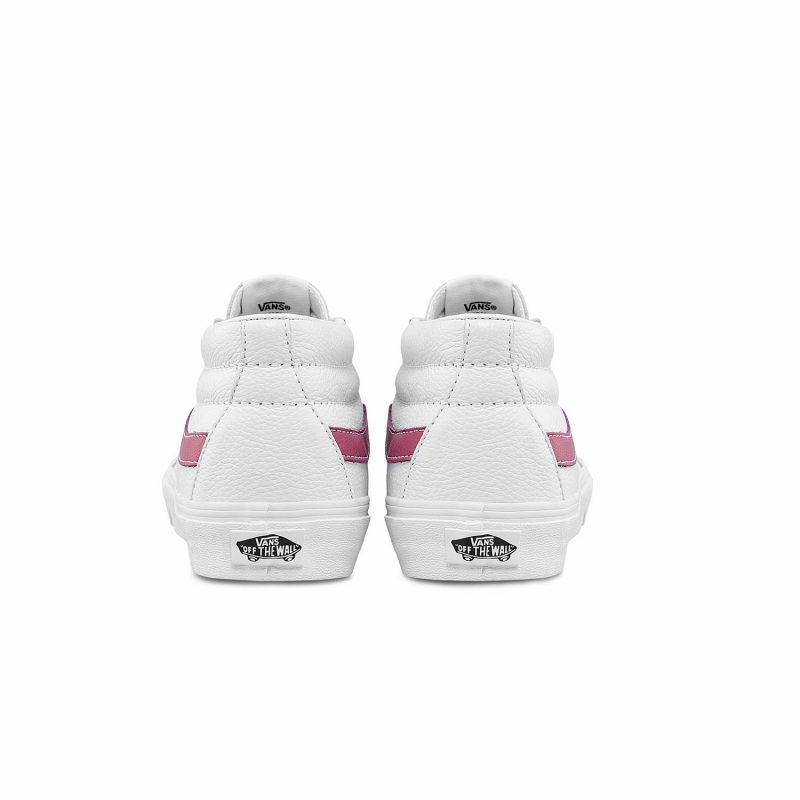 Vans รองเท้าผ้าใบ Sk8-Mid Leather | True White/Deco Rose ( VN0A3WM3B84 ) - Image 4