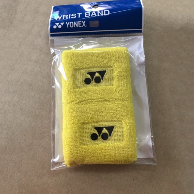 Yonex ปลอกรัดข้อมือเทนนิสแบบสั้น Wristband | Yellow ( AC211 ) - Image 5